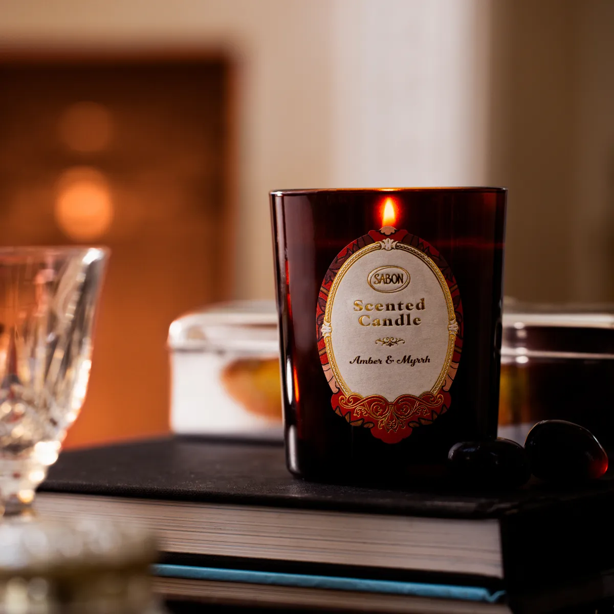 Sabon Amber Myrrh bougie parfumée 40 h