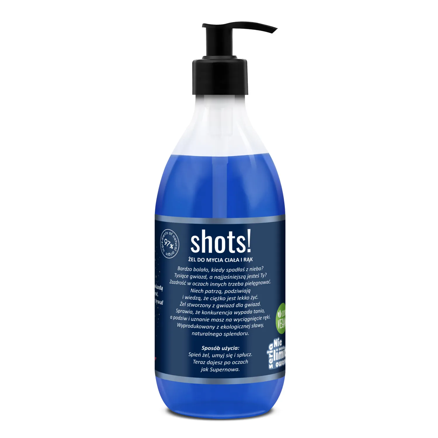 LaQ Shots Stardust Pyl GWIEZDNY gel douche 500 ml bleu
