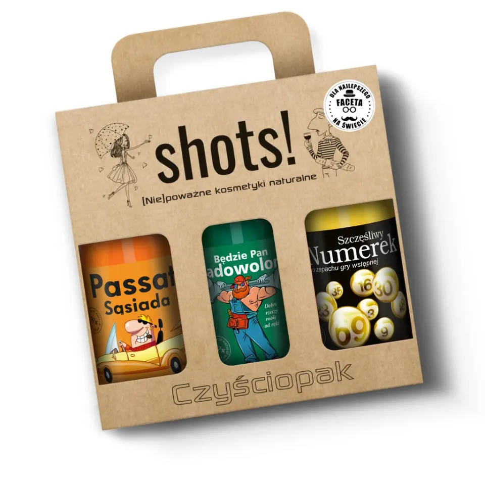 LaQ Shots! For Him coffret 3 gels douche 500 ml cadeau homme