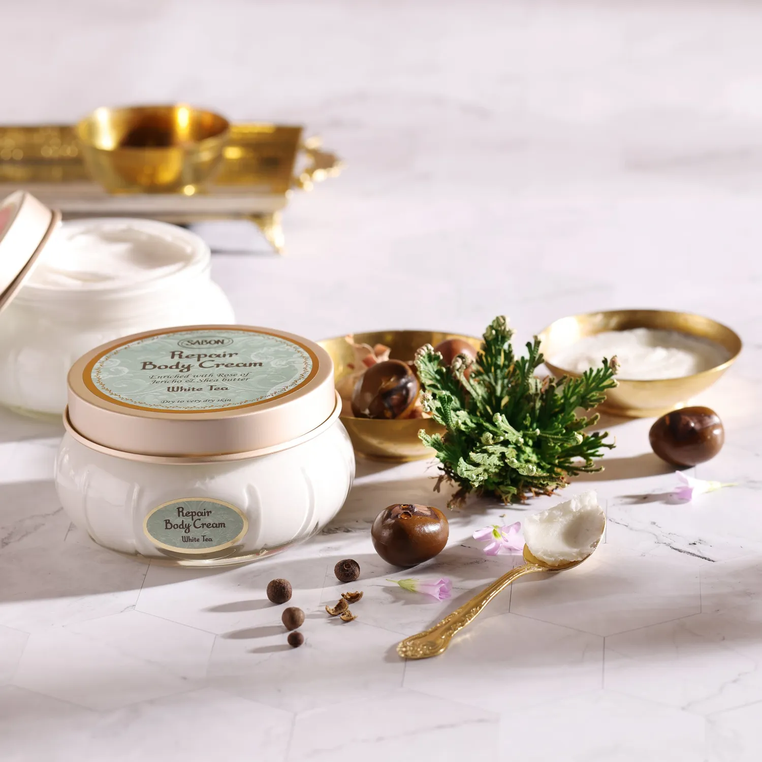 Sabon White Tea crème réparatrice corps 200ml vegan