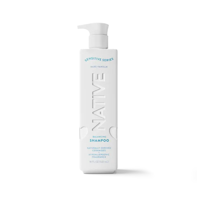 Native Sensitive shampoing vanille bare 18oz peau sensible