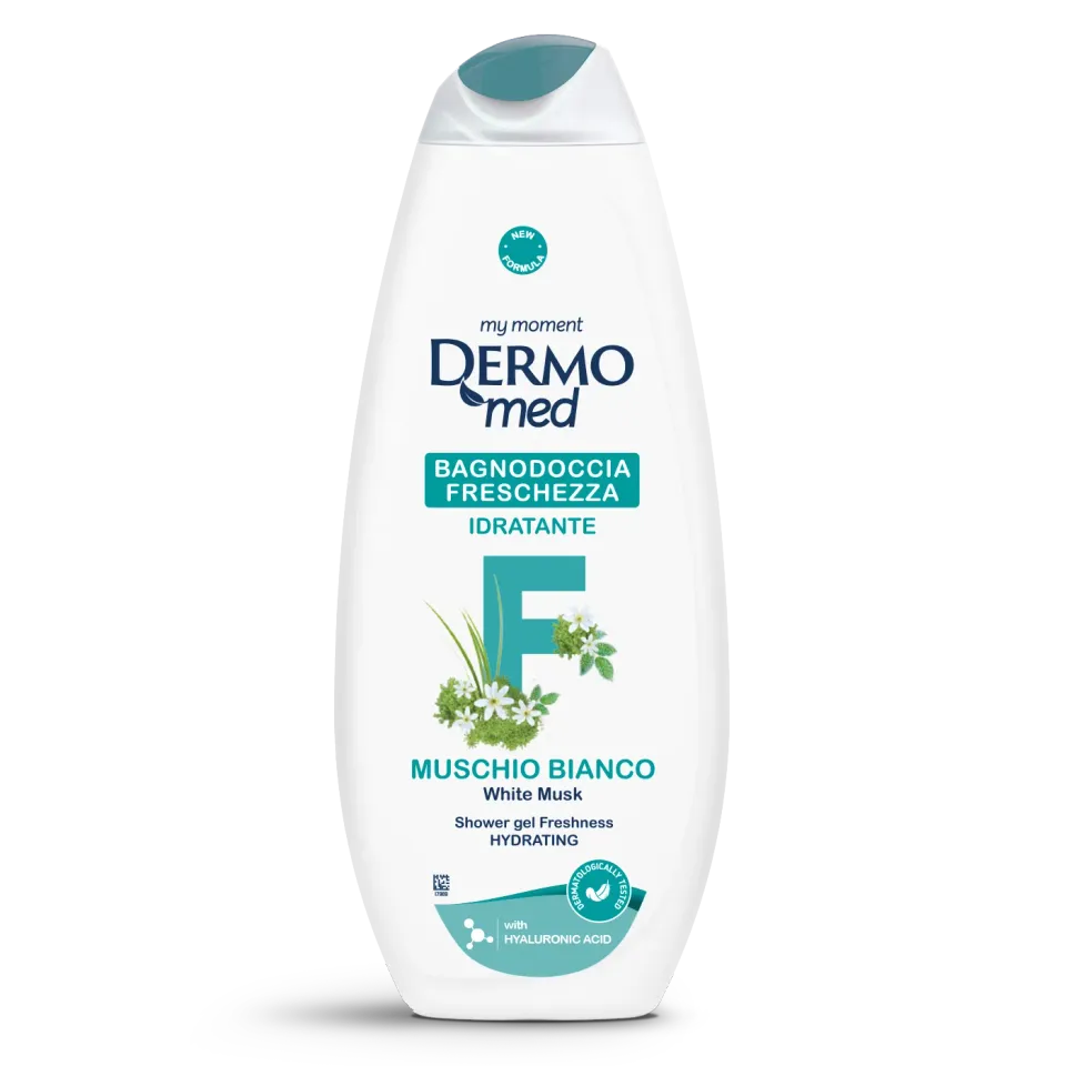 Dermomed Freschezza gel douche musc blanc frais