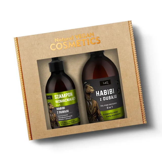 LaQ Habibi z Dubaju coffret homme shampoing + gel 2 pcs