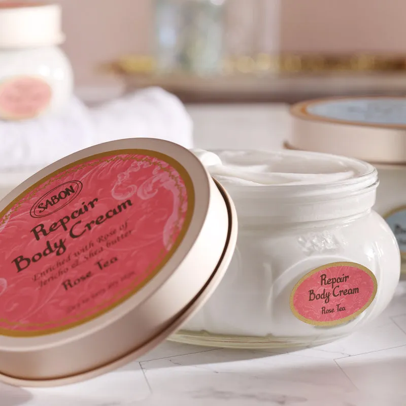 Sabon Rose Tea crème corps 200ml réparatrice