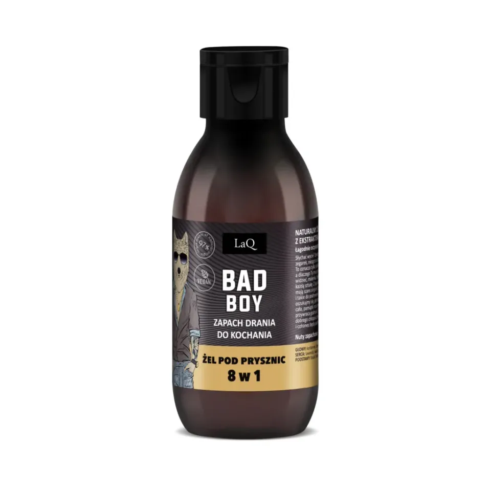 LaQ Bad Boy 8 en 1 gel douche homme 100 ml tabac