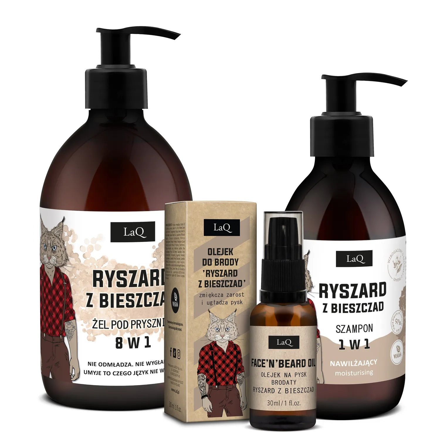 LaQ Ryszard coffret barbe 3 soins parfum tabac