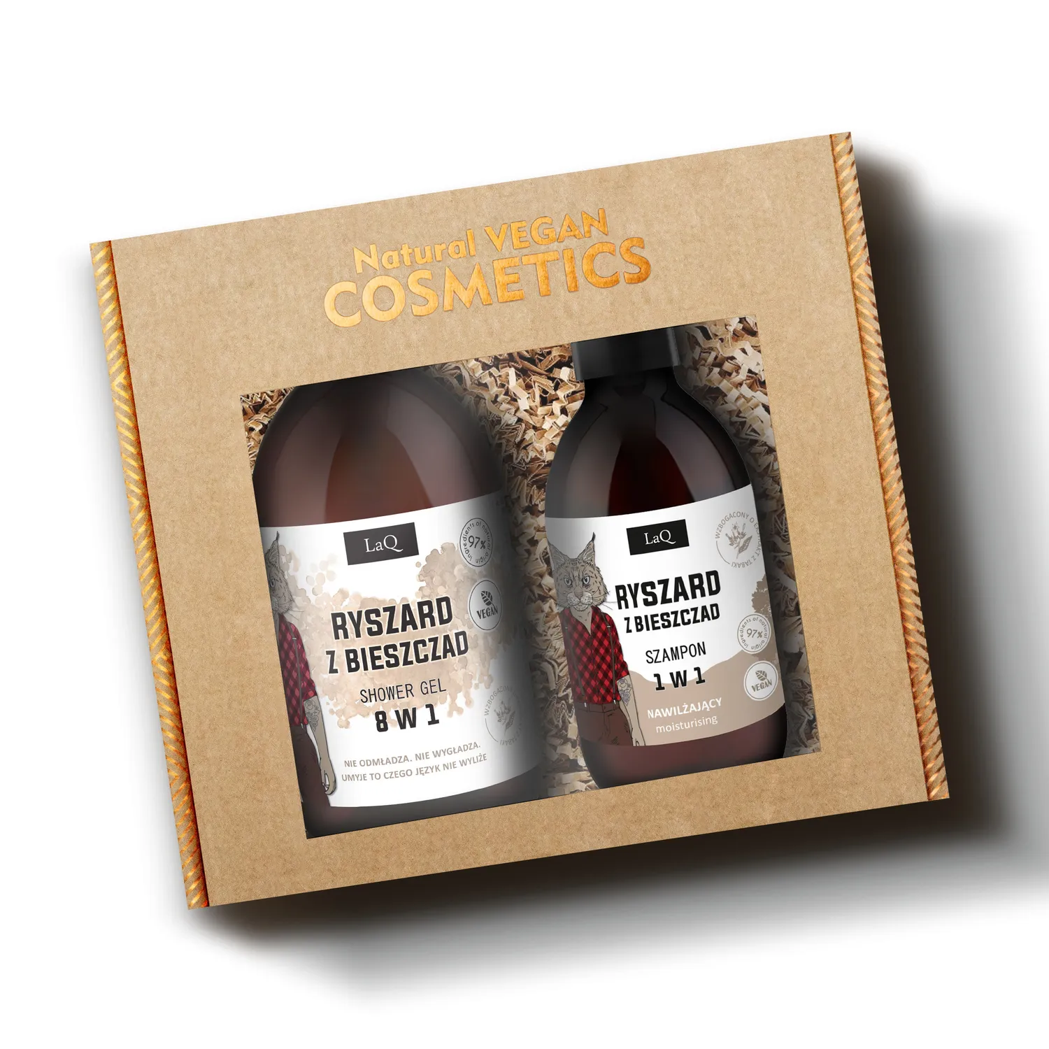 LaQ Ryszard z Bieszczad coffret gel douche + shampoing 500+300 ml