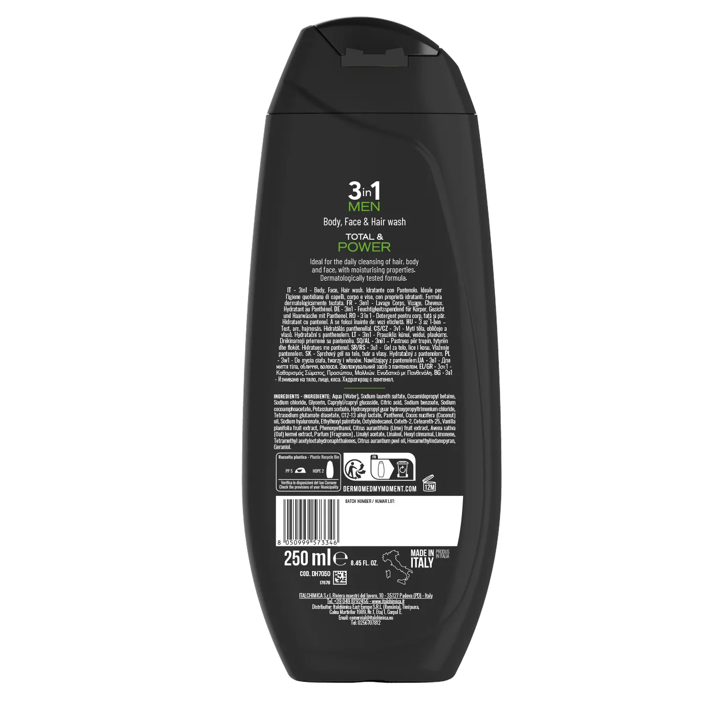 Dermomed Men Total & Power gel douche homme 3en1