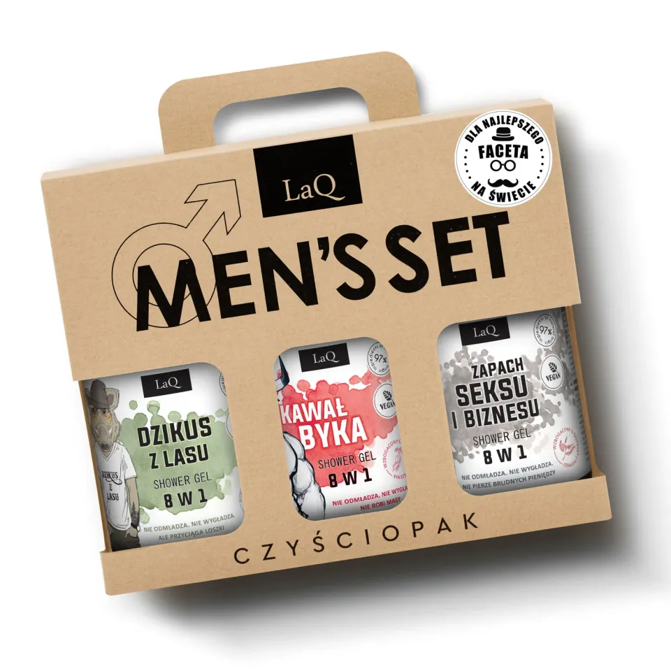 LaQ Ich Troje Męsko-Męski coffret gel douche homme 3x500 ml