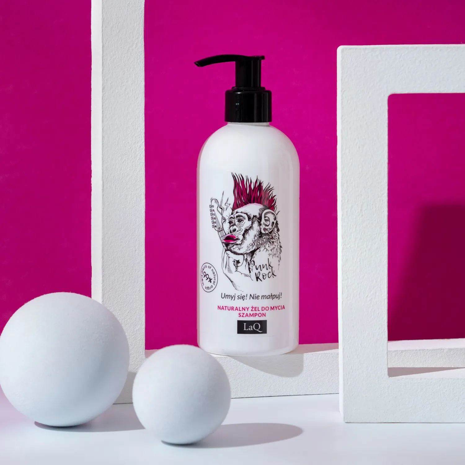 LaQ Monkey gel douche shampoing 2 en 1 300 ml pamplemousse