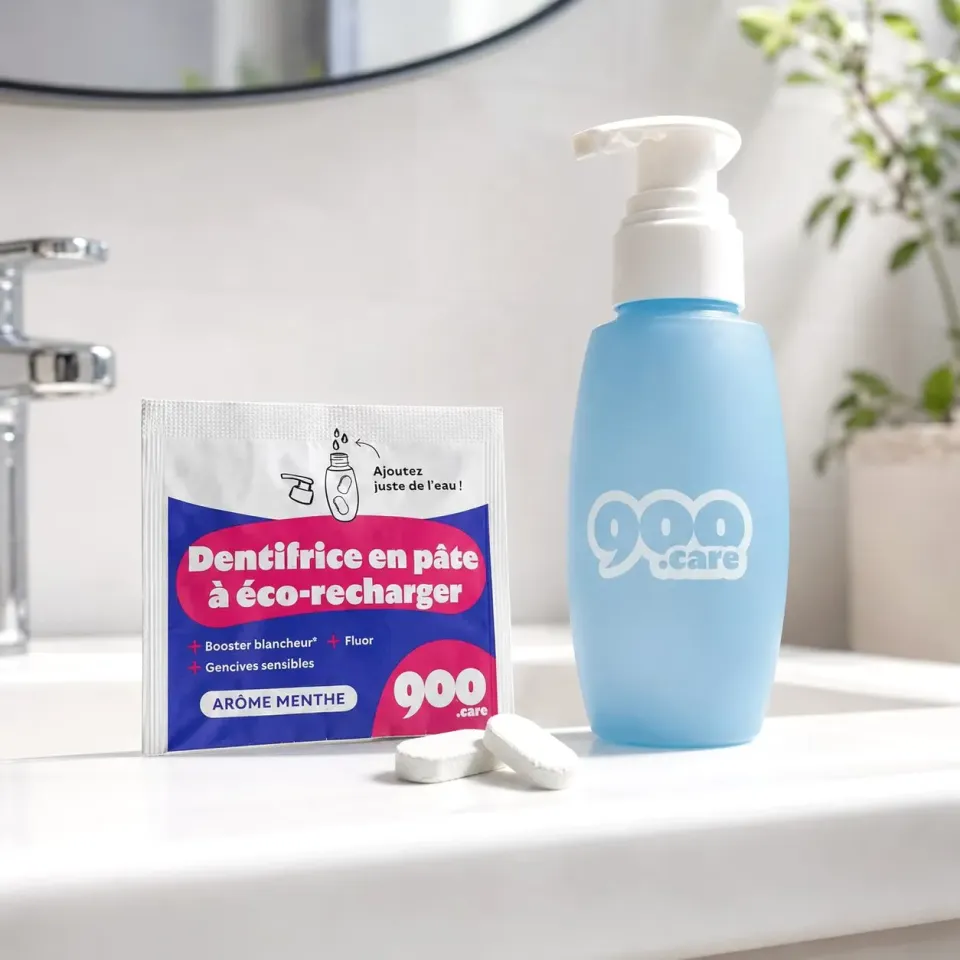 900.care Kit Essai Dentifrice Pâte rechargeable menthe