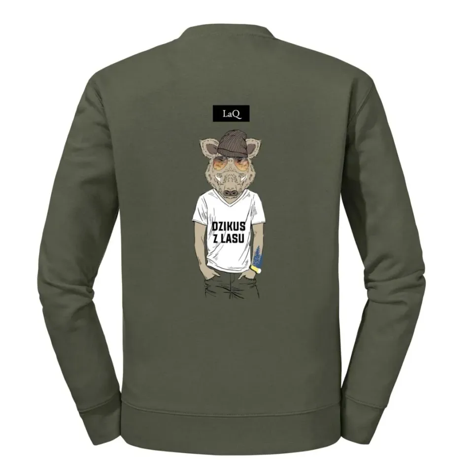 LaQ Dzikus z lasu sweat unisexe coton 280 g/m² gris