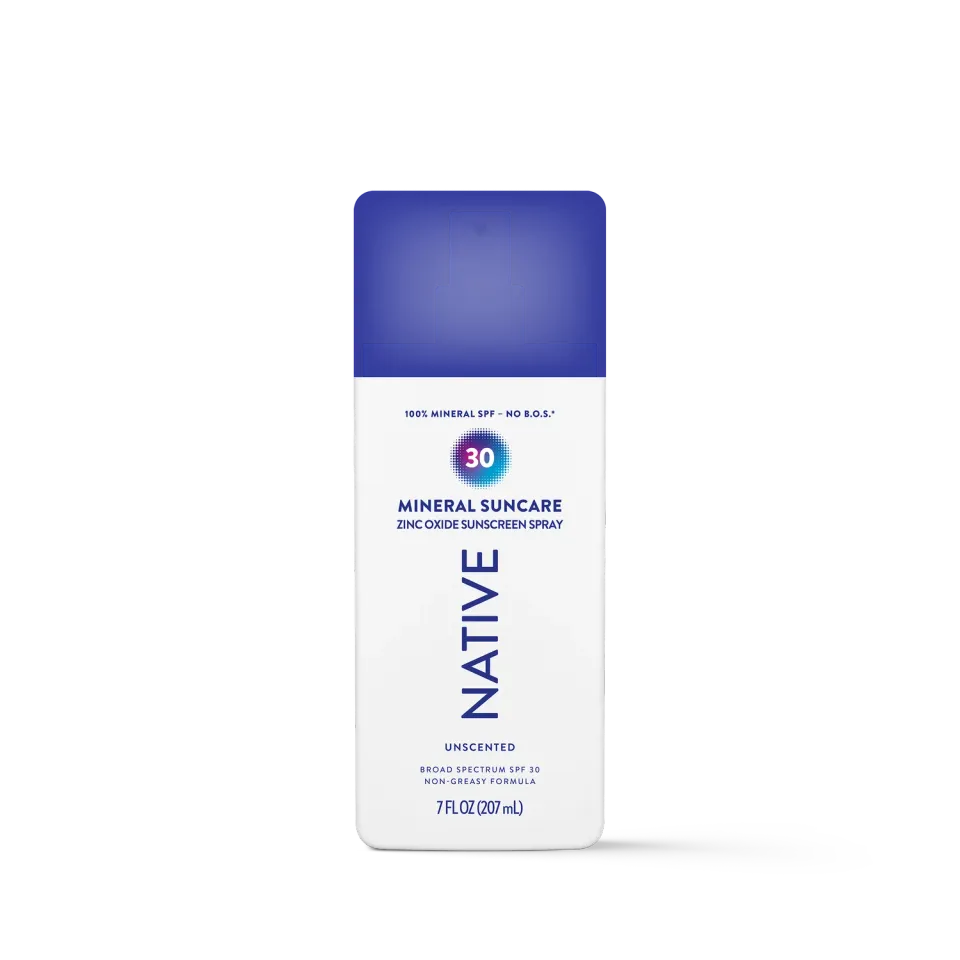 Native brume solaire minérale SPF 30 non parfumée