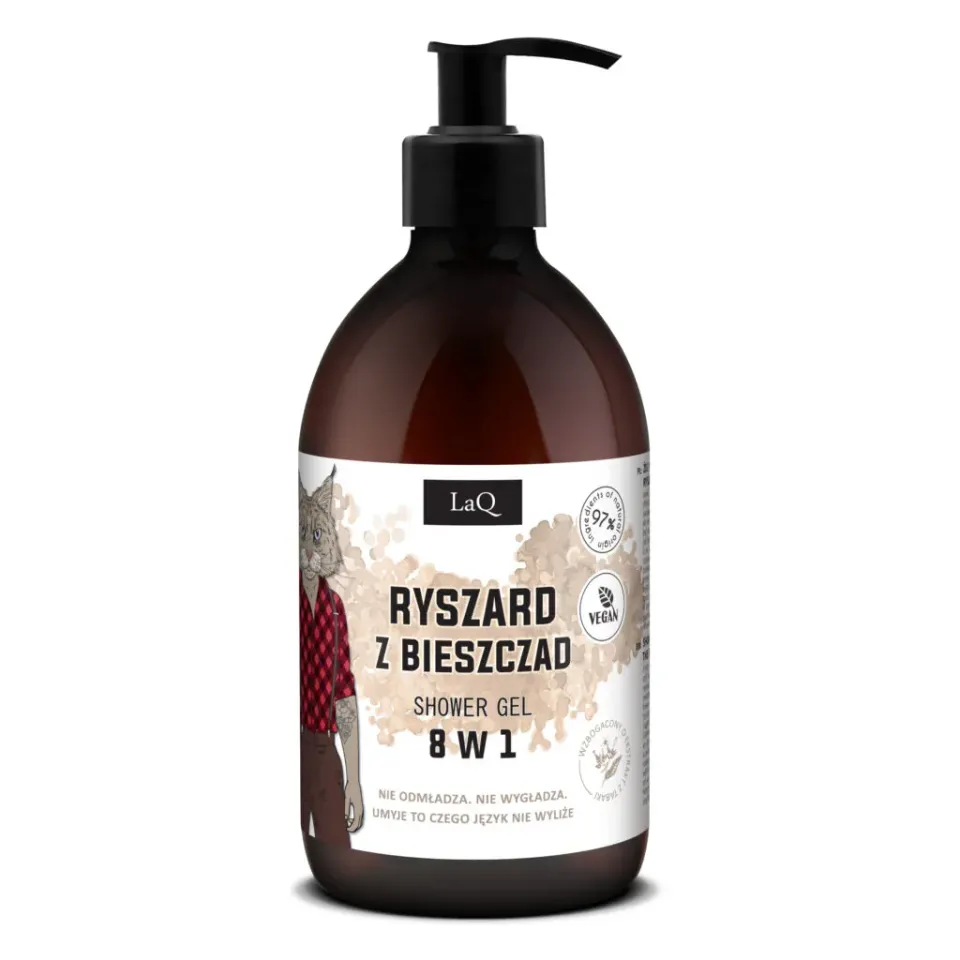 LaQ Lynx 8en1 gel douche homme 500 ml tabac