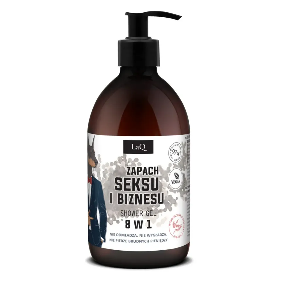 LaQ Sex Business 8 en 1 gel douche homme 500 ml parfum boisé