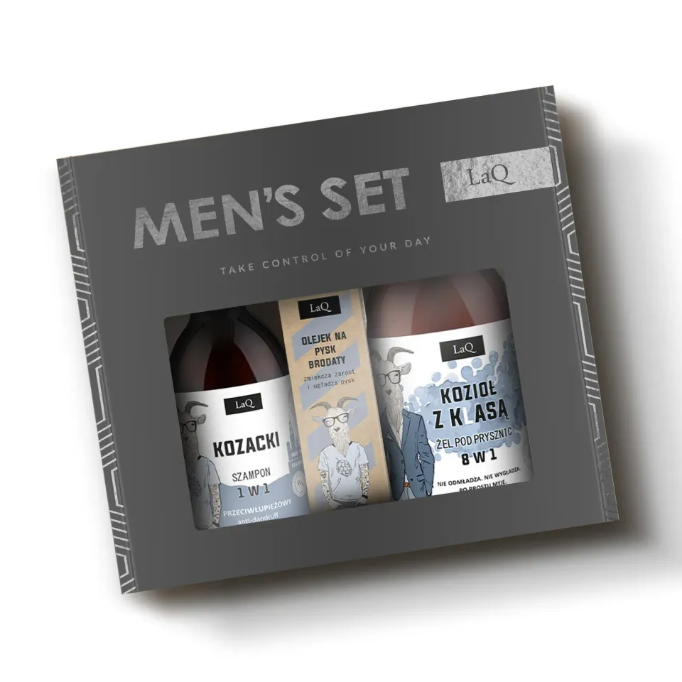 LaQ Kozioł z Klasą coffret barbe homme 3 soins vegan