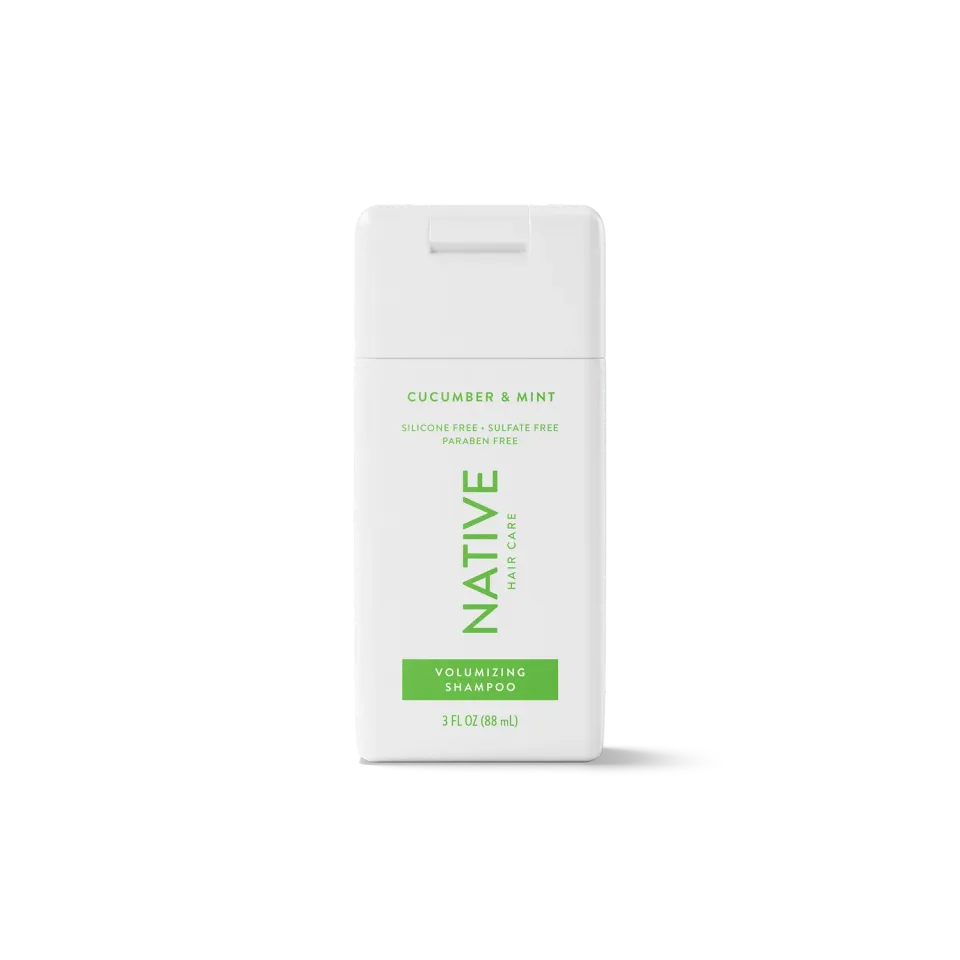Native Mini shampooing volumateur Cucumber Mint 3oz sans sulfate