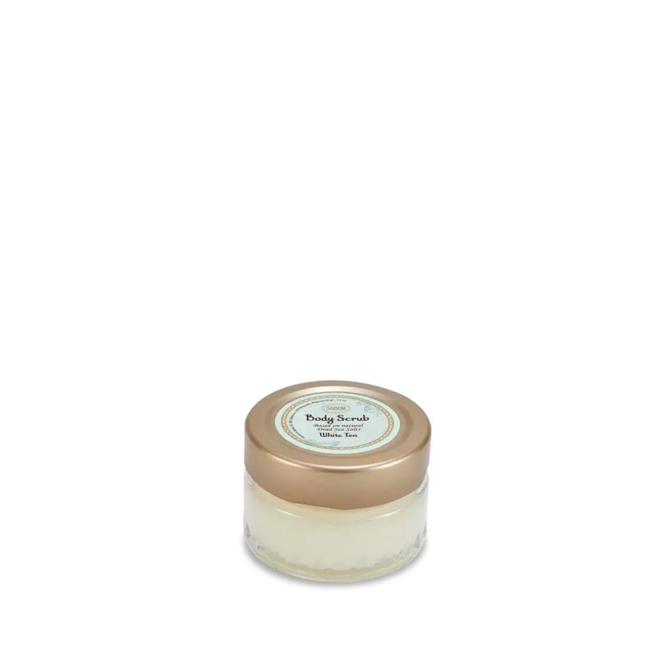 Sabon White Tea gommage corps 60g format voyage