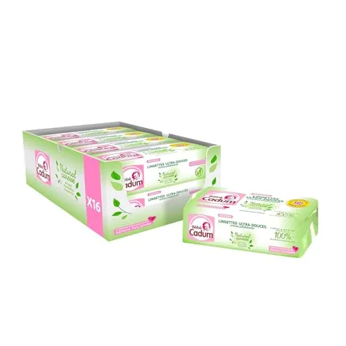 Bébé Cadum Natural Caresse lingettes bébé 8x120 amande douce