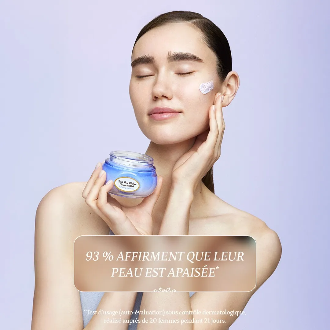 Sabon lavande nettoyant exfoliant visage 125ml 2en1