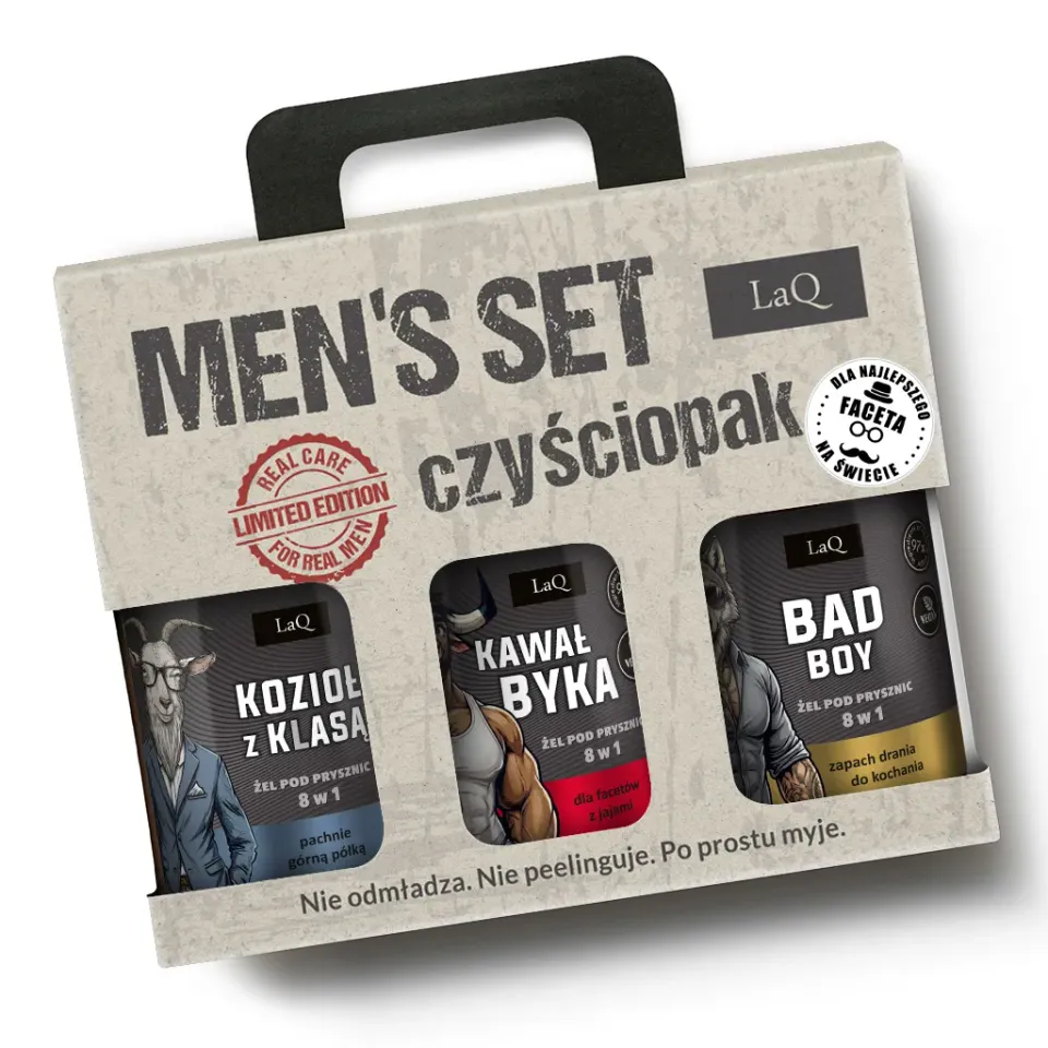 LaQ Ich Troje Męski Wieczór coffret gel douche homme 3x500 ml