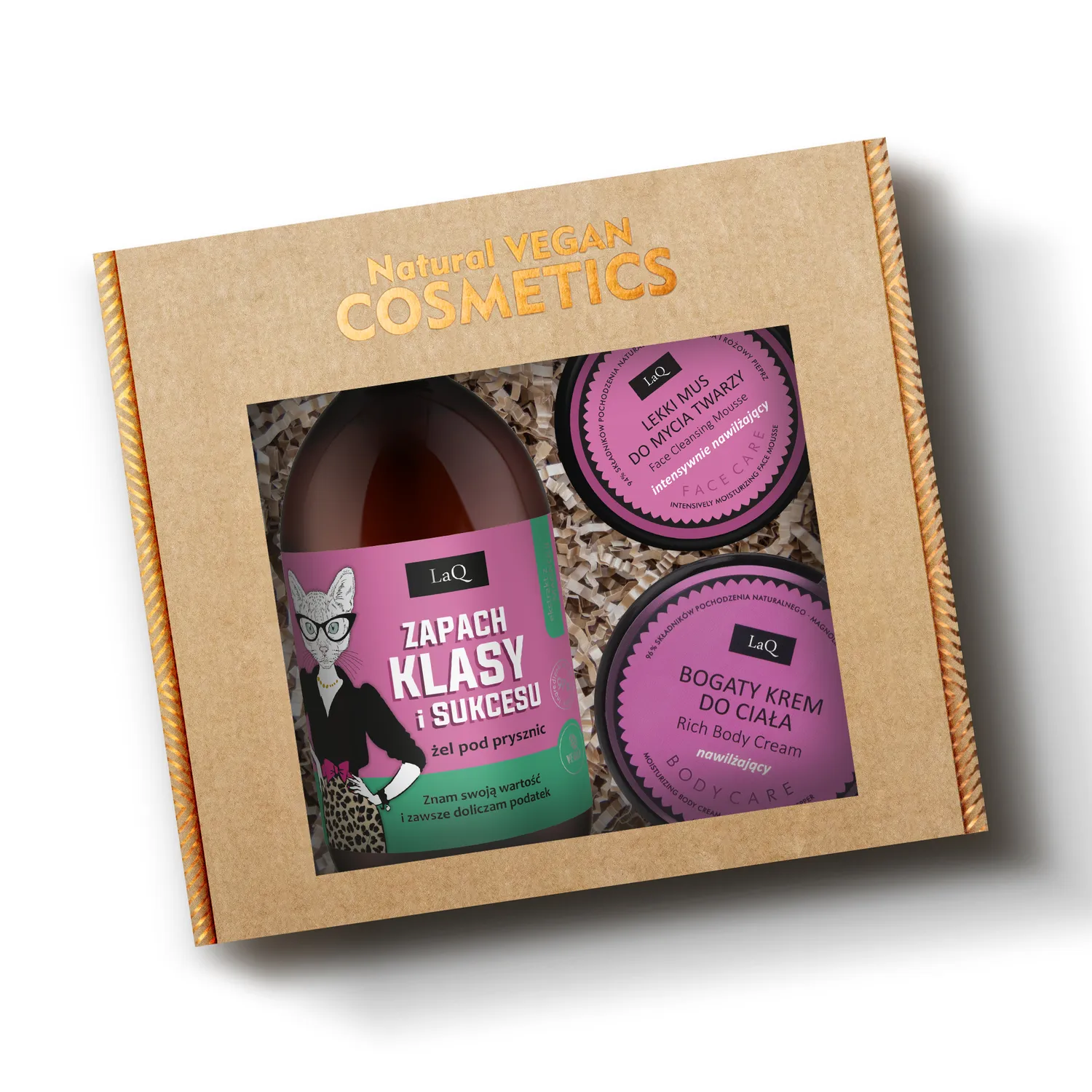 LaQ Magnolia coffret soin 3 pièces poivre rose