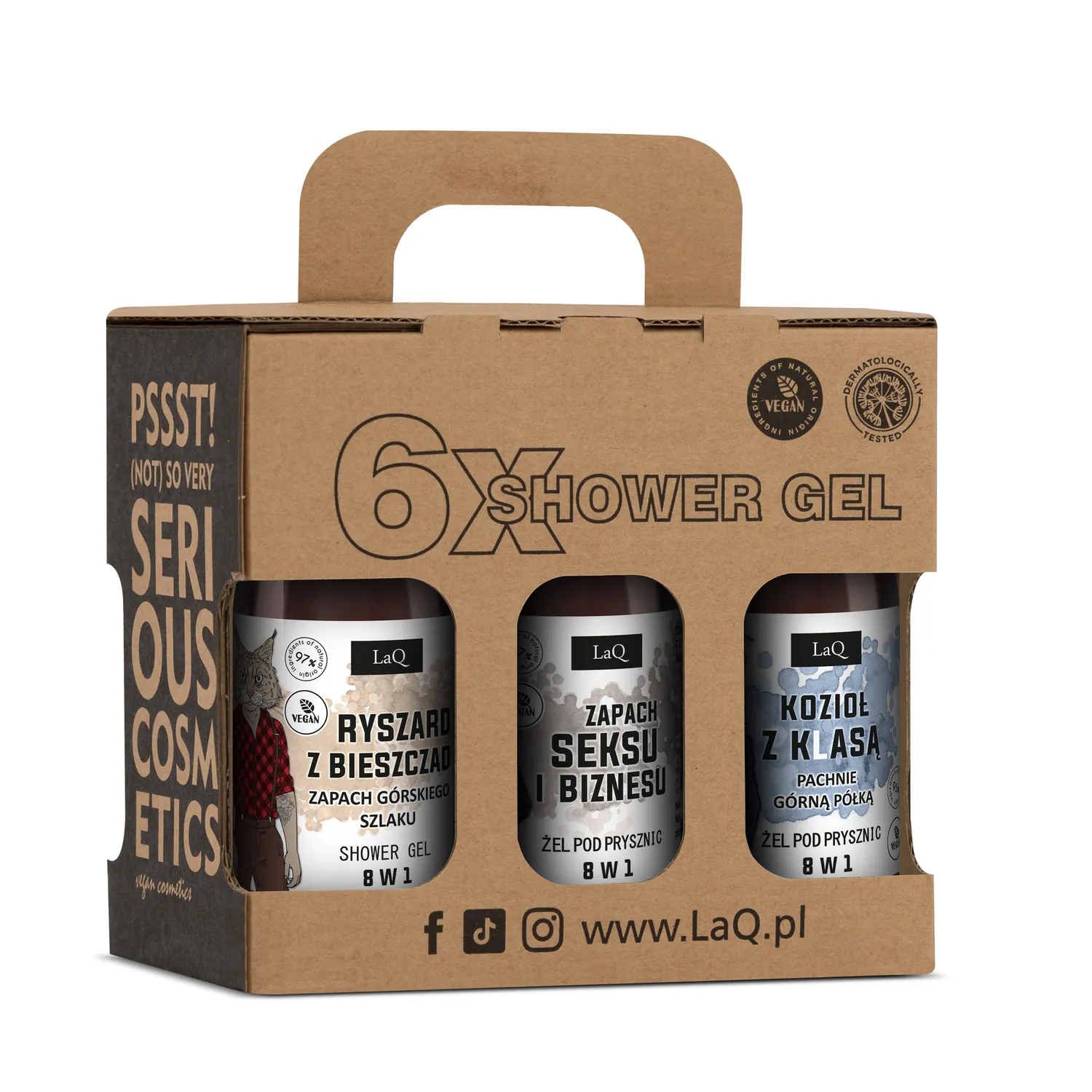 LaQ Six Pack Men coffret gel douche homme 6x100 ml parfum masculin