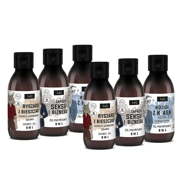 LaQ Six Pack Men coffret gel douche homme 6x100 ml parfum masculin