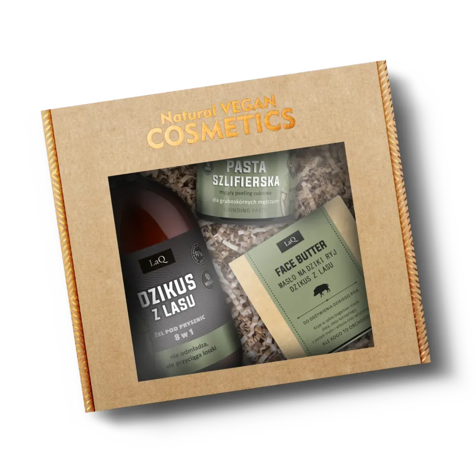 LaQ Dzikus z Lasu coffret homme gel + gommage + beurre 3 pcs boisé
