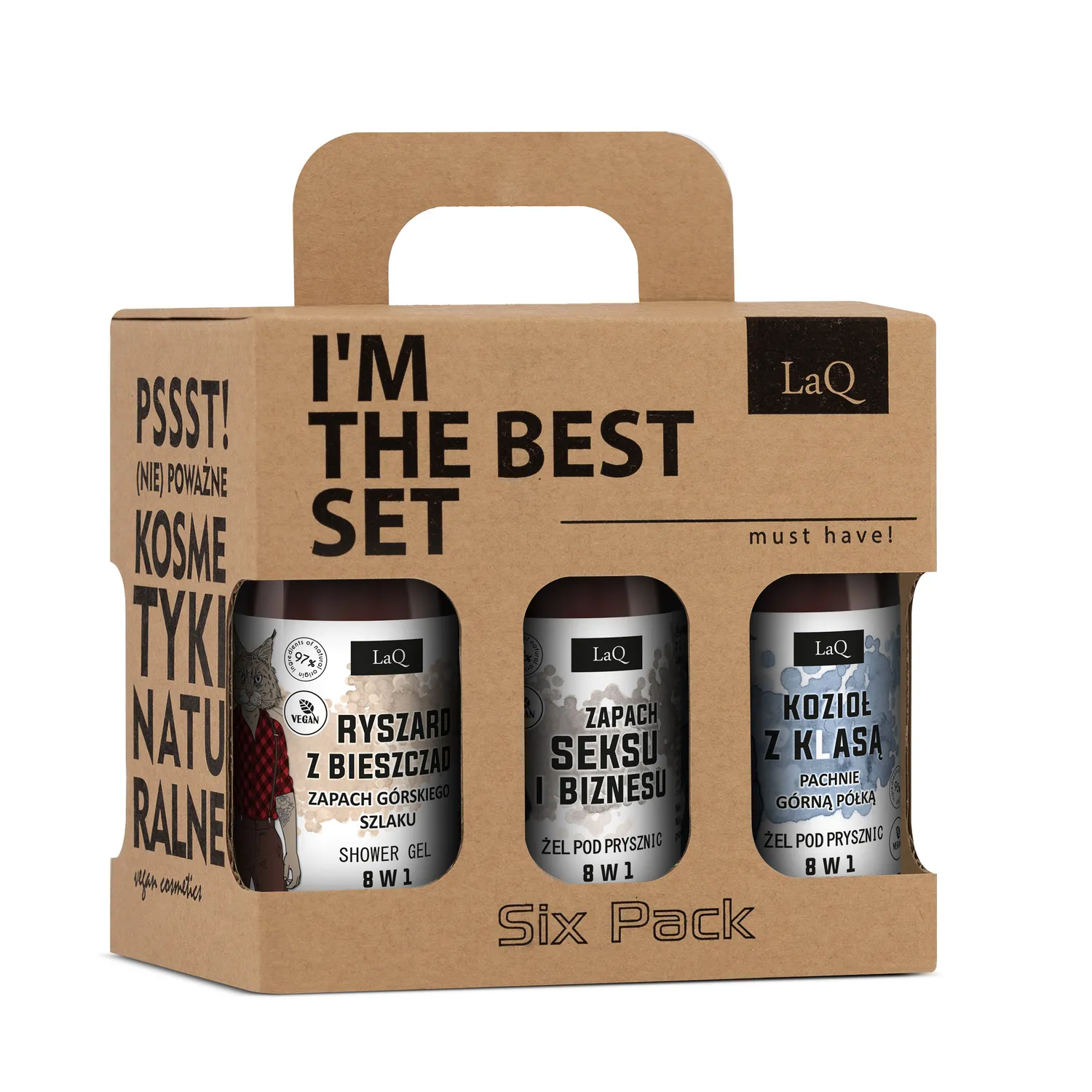 LaQ Six Pack Men coffret gel douche homme 6x100 ml parfum masculin
