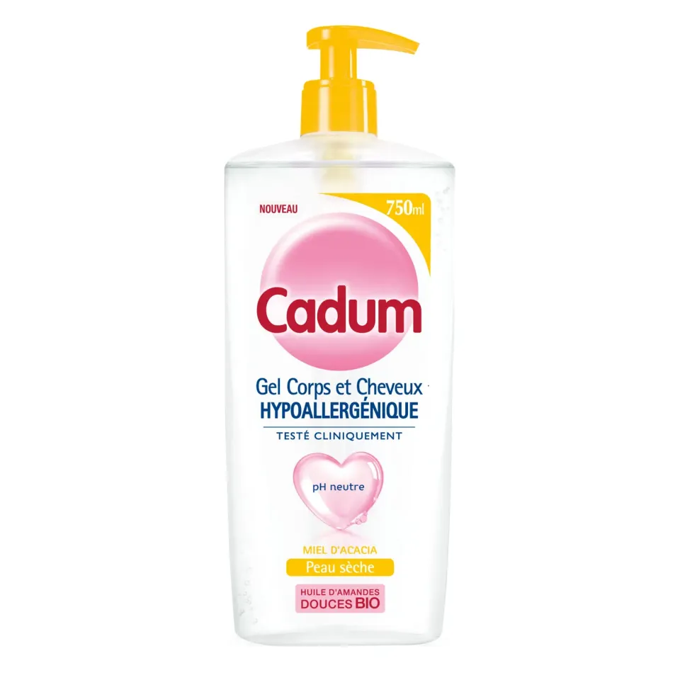 Bébé Cadum Hypoallergénique Gel Corps Cheveux Miel