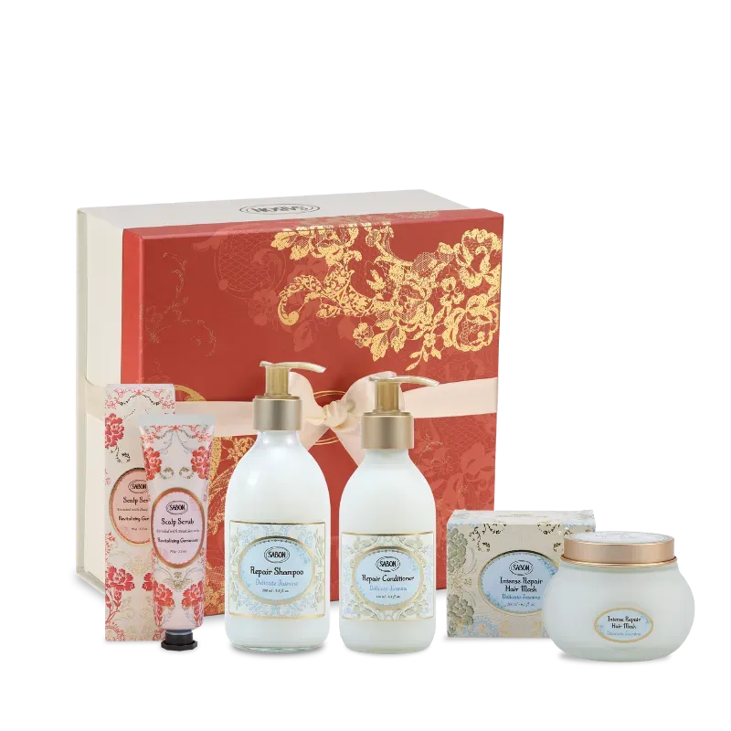 Sabon Delicate Jasmine coffret cheveux 4 soins réparateurs