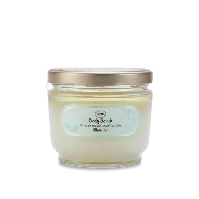 Sabon White Tea gommage corps 600g sels mer morte