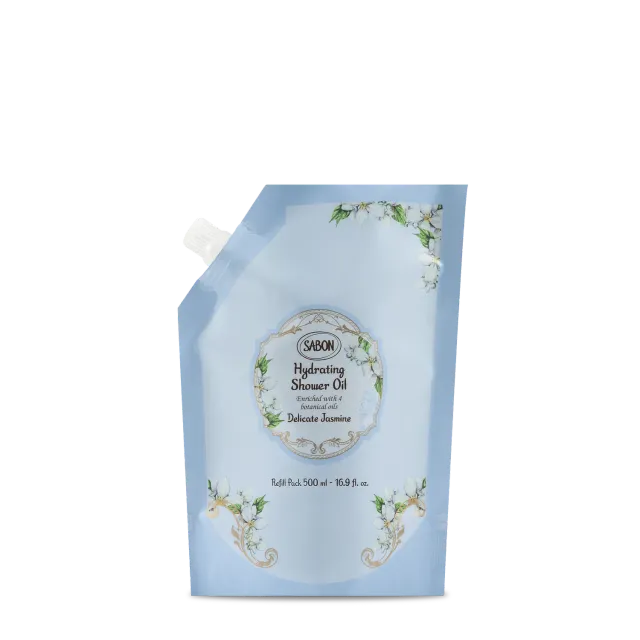 Sabon Delicate Jasmine huile de douche recharge 500 ml hydratante