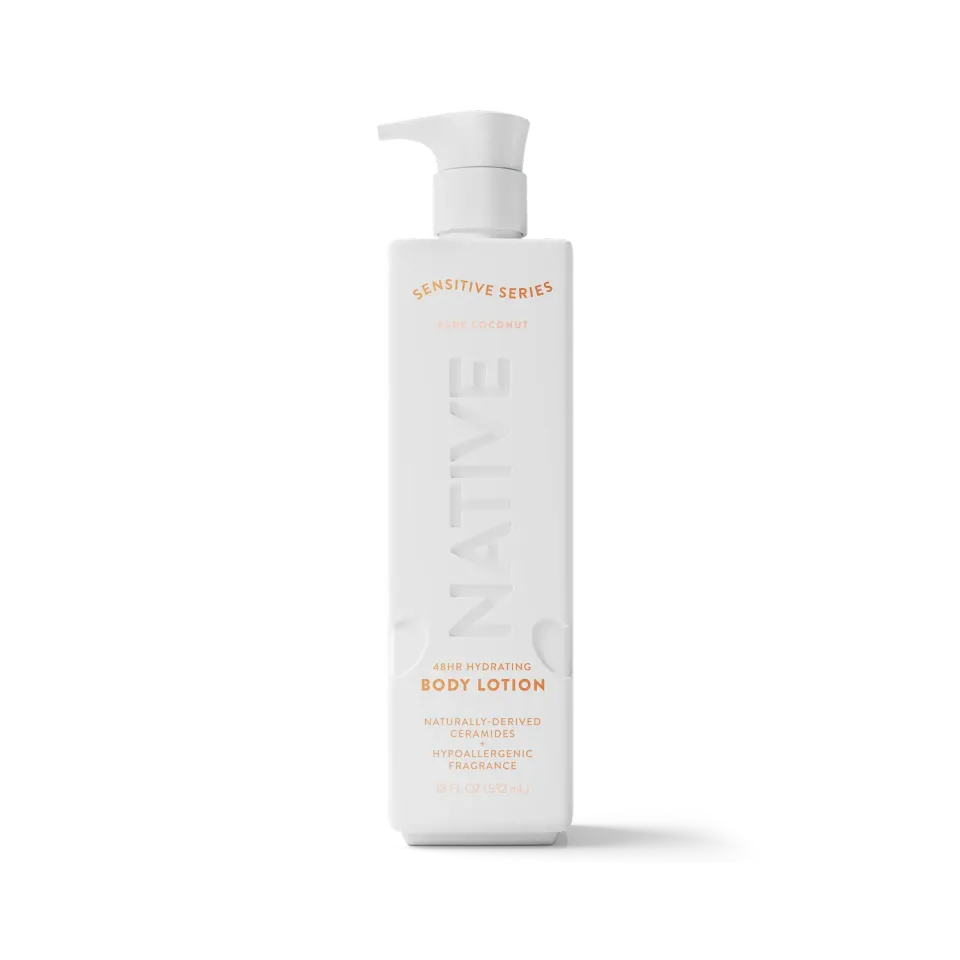 Native Sensitive Lait Corps Bare Coconut 18oz Hydratant