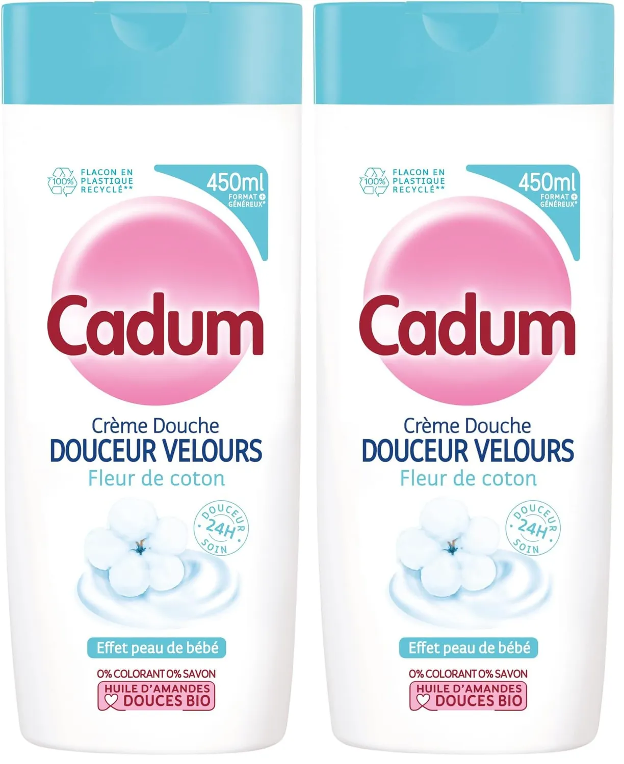 Bébé Cadum Douceur Velours crème douche 450 ml coton