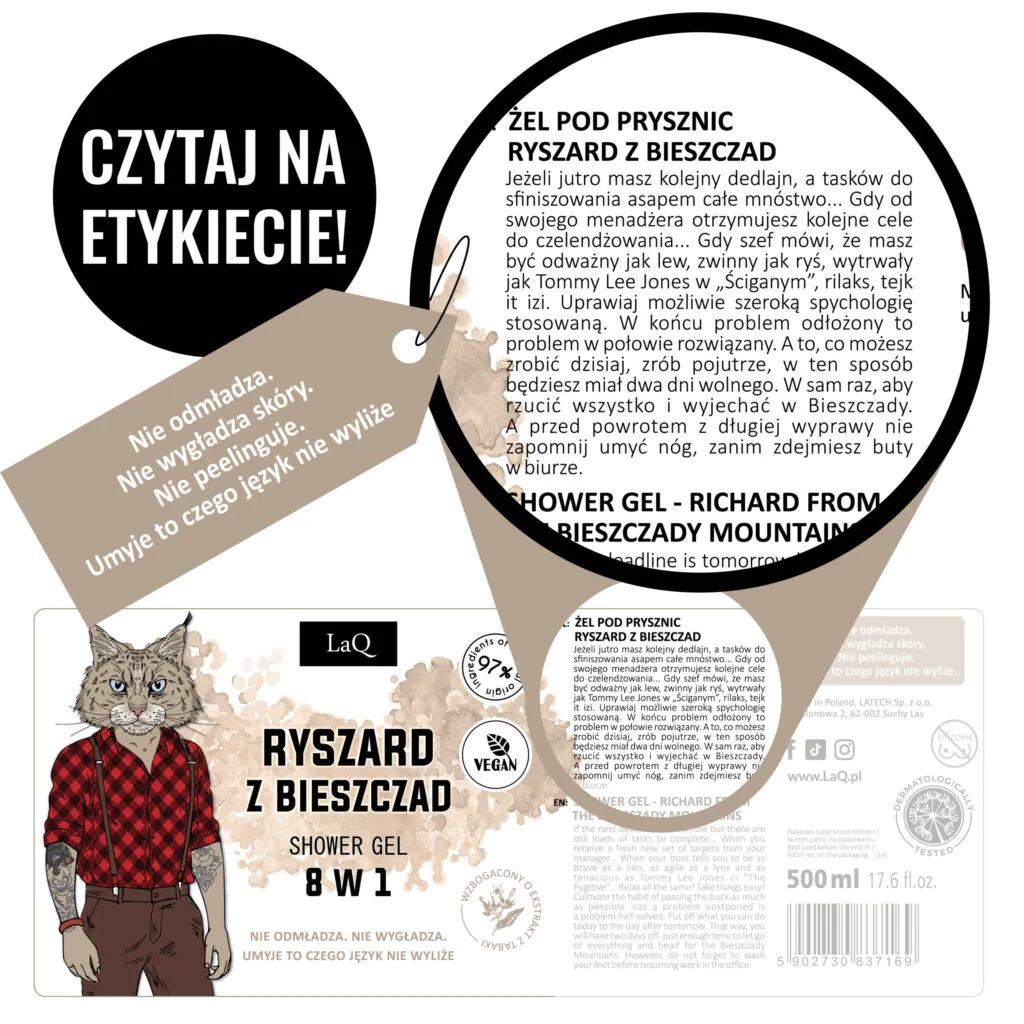 LaQ Ryszard gel douche homme 100 ml tabac noble