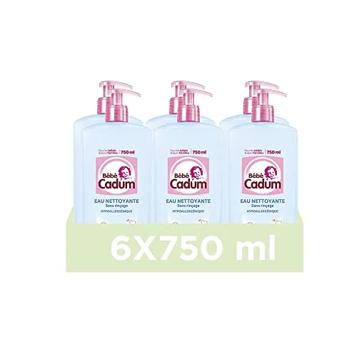 Bébé Cadum Douceur eau nettoyante lot 6 sans rinçage