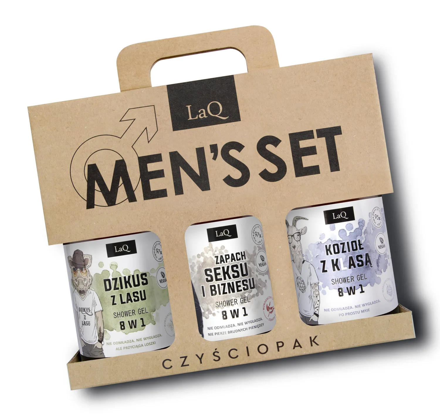 LaQ Męski Instynkt coffret 3 gels douche 3x500 ml homme