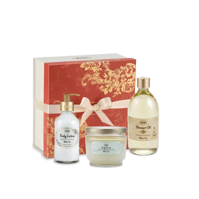 Sabon Coffret Cadeau Premium White Tea 3 soins corps
