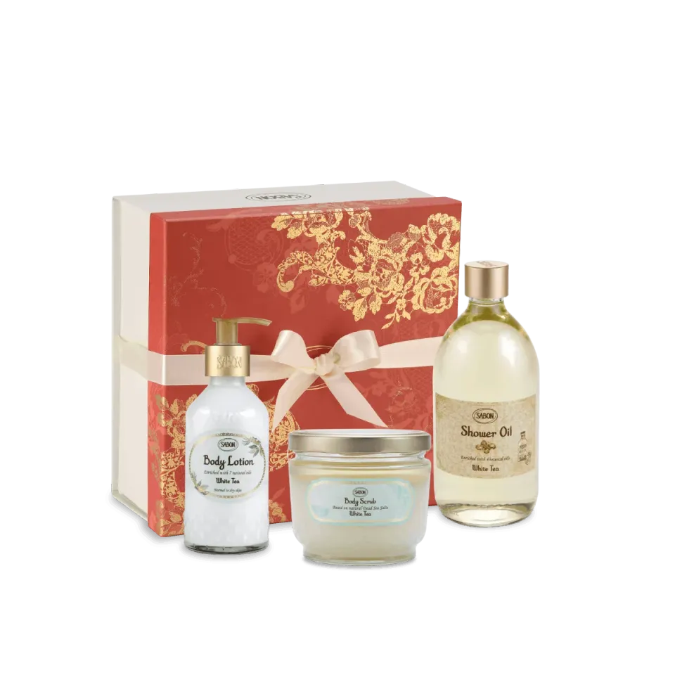Sabon Coffret Cadeau Premium White Tea 3 soins corps