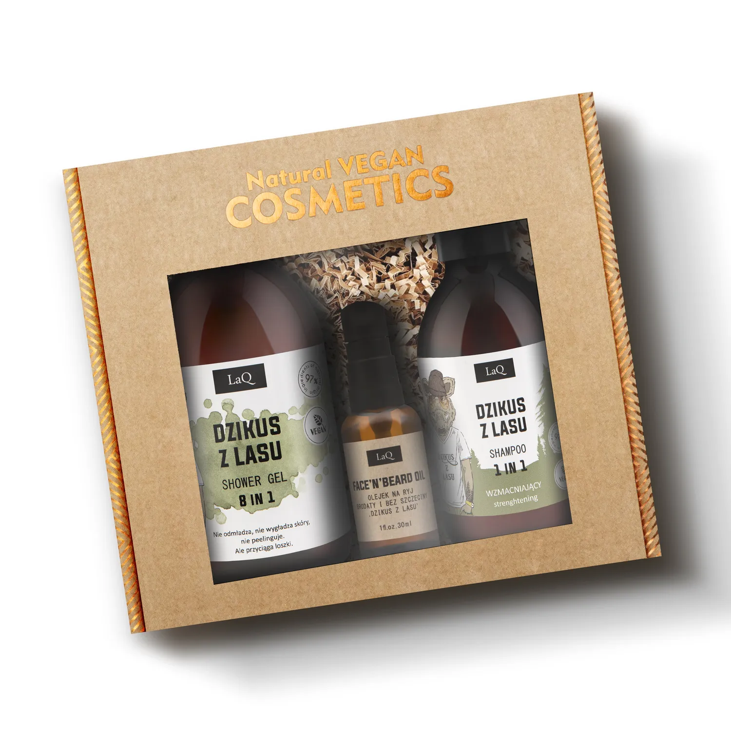 LaQ Dzikus Z Lasu coffret barbe gel + shampoing + huile