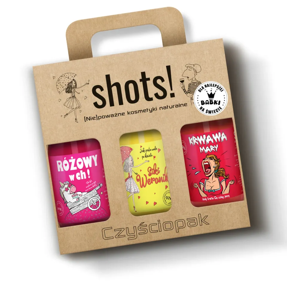 LaQ Shots Czyściopak gels douche femme 3x500 ml