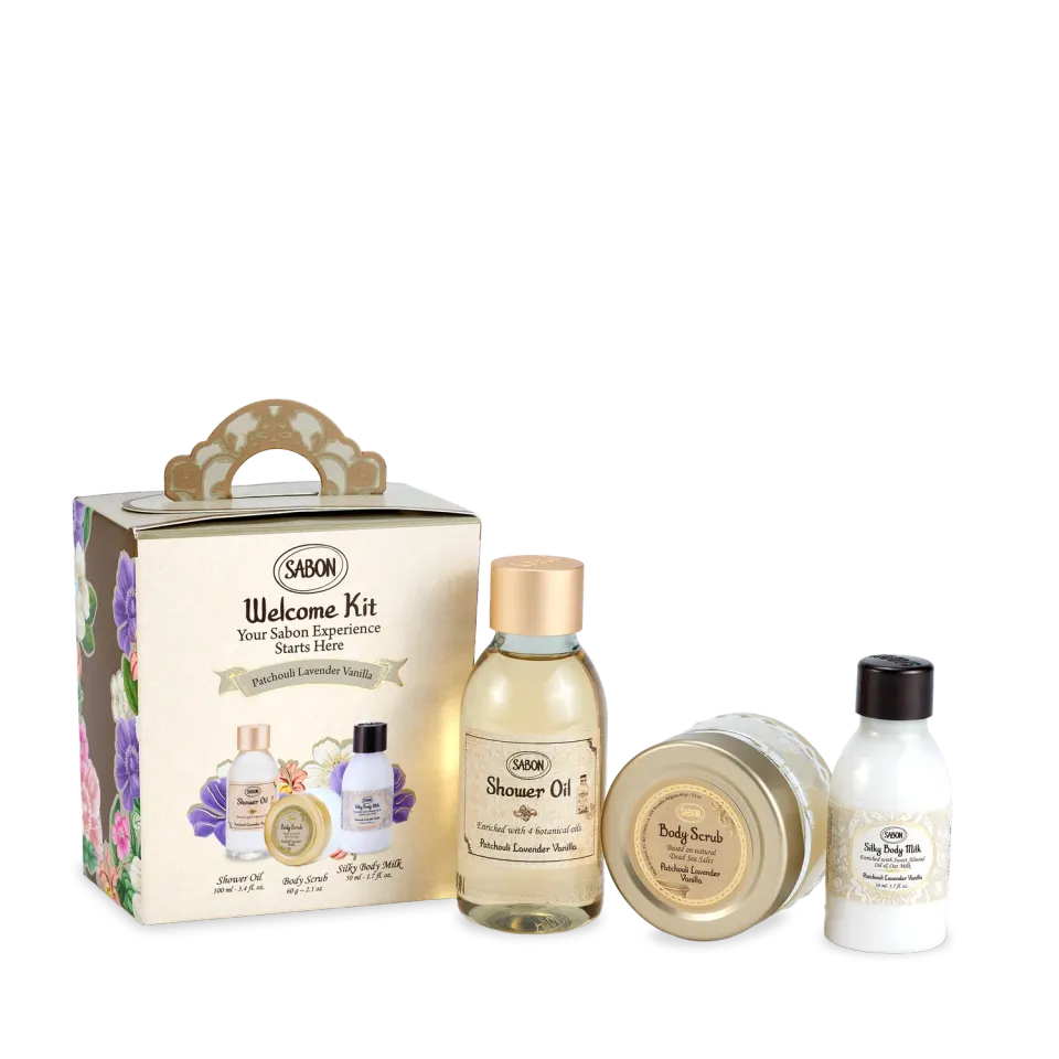 Sabon Patchouli Lavender Vanilla kit découverte voyage
