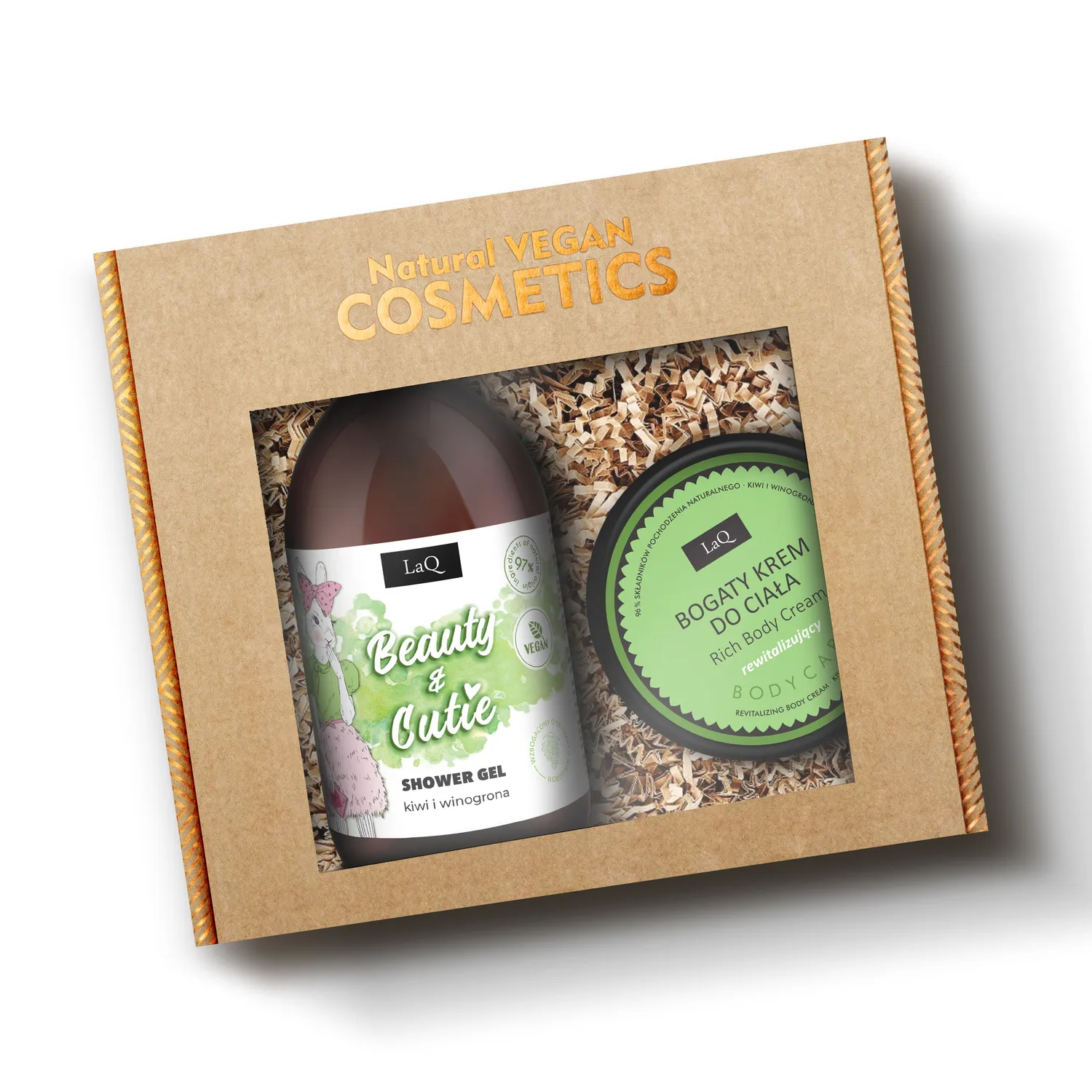 LaQ Kiwi Raisin coffret gel douche 500 ml + crème 220 g