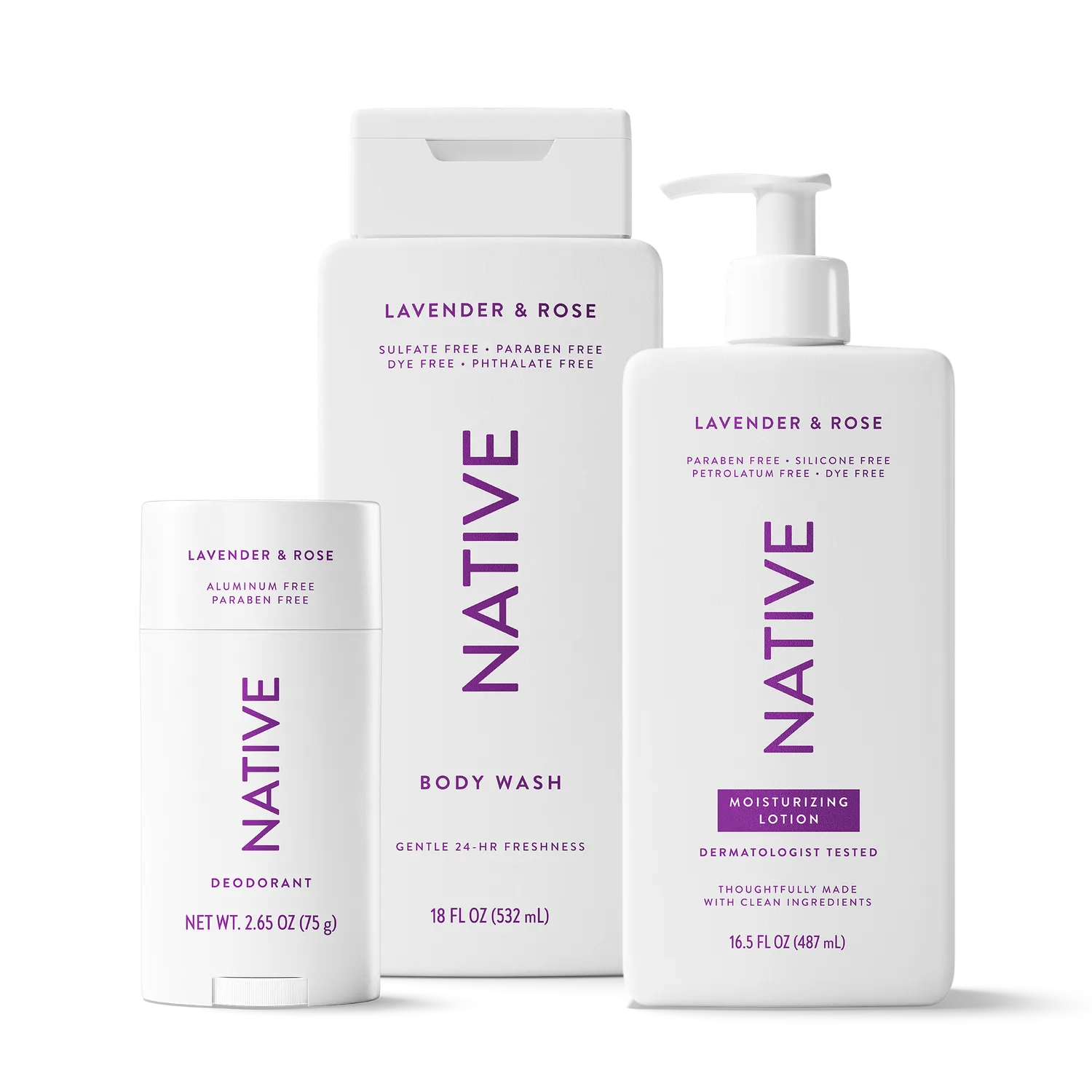 Native Daily Body Trio 3 gels douche Coconut Vanilla