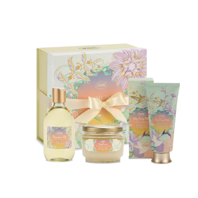 Sabon White Tea Celebration coffret corps 3 soins