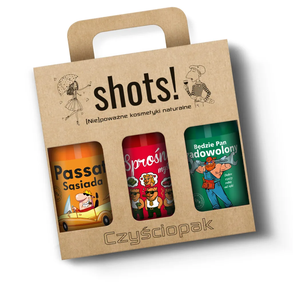 LaQ Shots! Clean-Pack coffret gels douche 3x500 ml homme