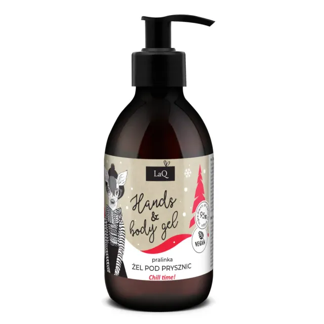 LaQ Praline gel douche corps 300 ml peau sèche
