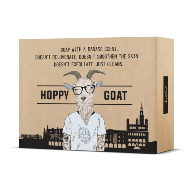 LaQ Hoppy Goat savon homme 85 g beurres nourrissants